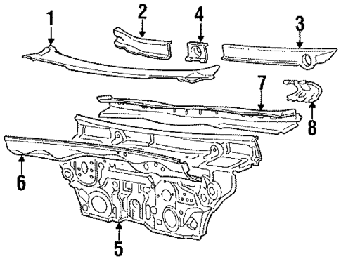 Cowl for 1994 Volkswagen Passat #0