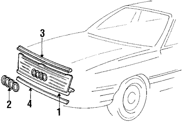 443853655C01C - Body: Grille for Audi Image
