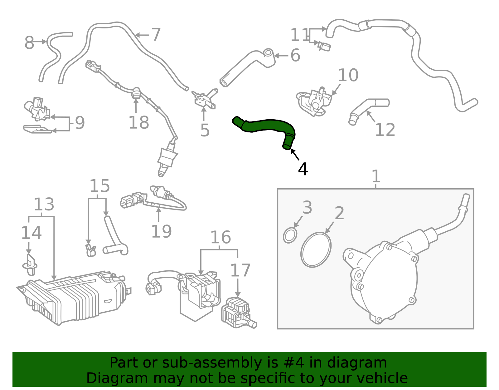 17361-0P020 - Evaporative Emissions System Lines - 2020-2022 Toyota ...