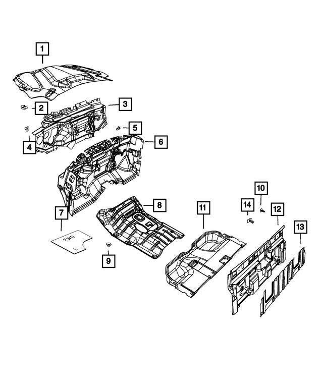68204728AD - Interior Trim: Dash Panel Insulation for Mopar Image