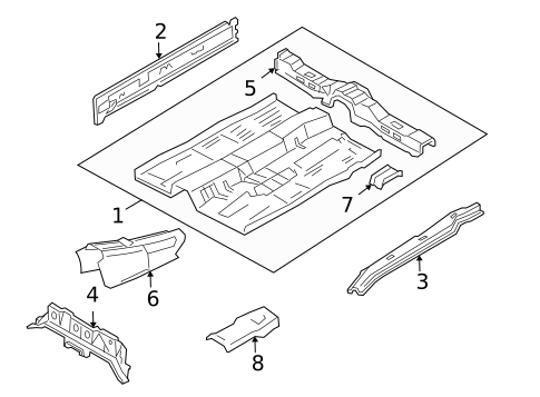 Floor & Rails for 2005 Ford Focus #0