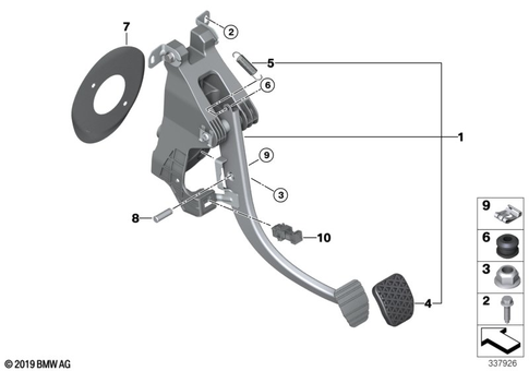 Pedals for 2016 BMW i3 60Ah #0