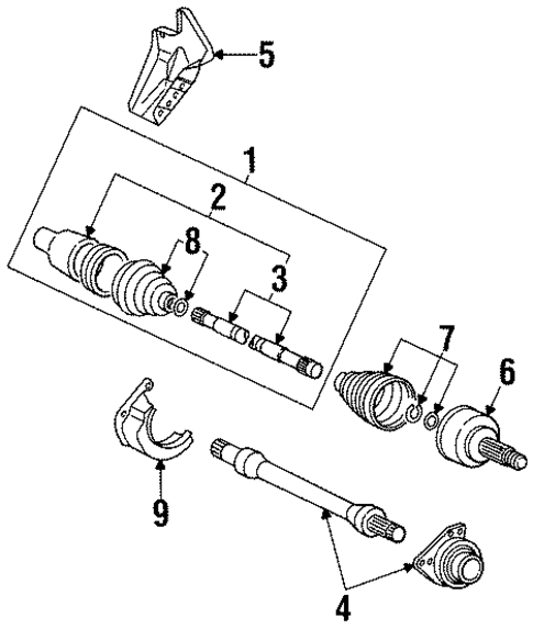 Drive Axles for 2002 Mercury Cougar #0