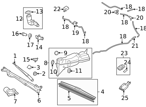 Wiper & Washer Components for 2009 Lexus LX570 #0