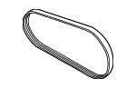 11287631825 - Cooling System: AC Belt for BMW: 530i, 540i, 550i, 550i GT, 550i GT xDrive, 550i xDrive, 650i, 650i Gran Coupe, 650i xDrive, 650i xDrive Gran Coupe, 750i, 750i xDrive, 750Li, 750Li xDrive, Alpina B6 xDrive Gran Coupe, Alpina B7, Alpina B7 xDrive, Alpina B7L, Alpina B7L xDrive, X5, X6 Image