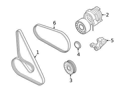 Belts & Pulleys for 2015 BMW 650i xDrive #0