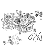 5093120AB - Electrical: Water Inlet Connector for Dodge: Ram 2500, Ram 3500 Image