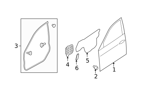 Door & Components for 2013 Subaru Forester #0