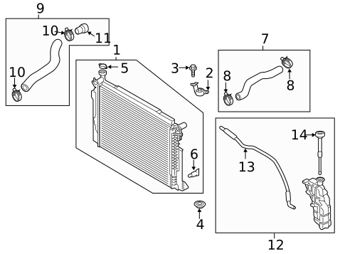Radiator & Components for 2020 Kia Stinger #2