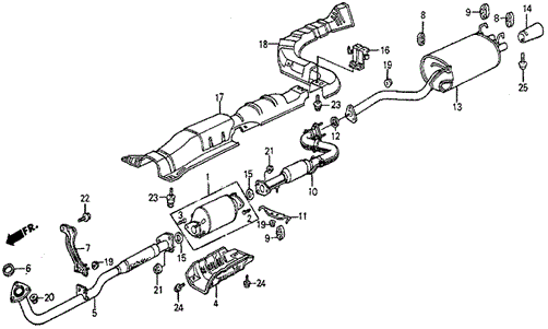 Exhaust System (2) for 1985 Honda Prelude #0