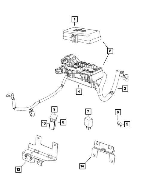 Power Distribution Center, Fuse Block, Junction Block, Relays and Fuses for 2014 Ram 3500 #2