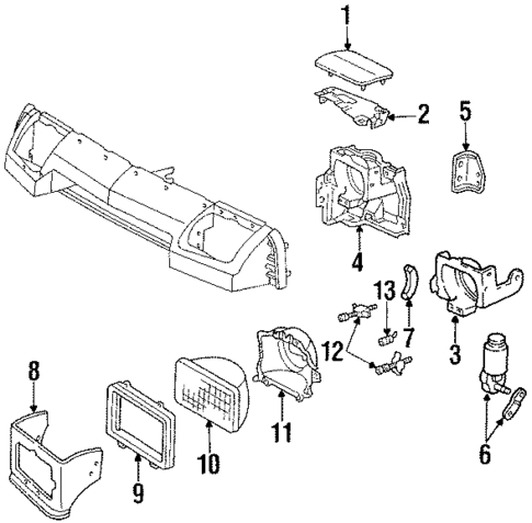 Headlamp Components for 1990 Dodge Daytona #0