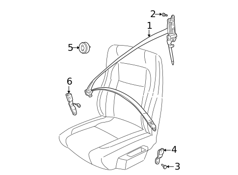 Front Seat Belts for 1998 Volvo V70 #0