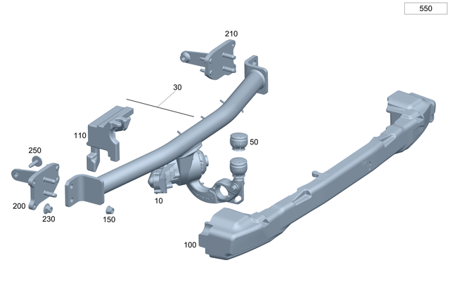 2063150000 - Retrofits: Elast. Fit. Trailer Hitch for Mercedes-Benz: 300C, 300CD, C300, C43 AMG, C63 AMG S E Performance Image image