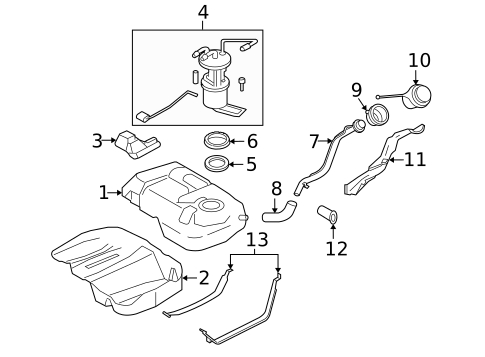 Fuel System Components for 2007 Mercury Mariner #1