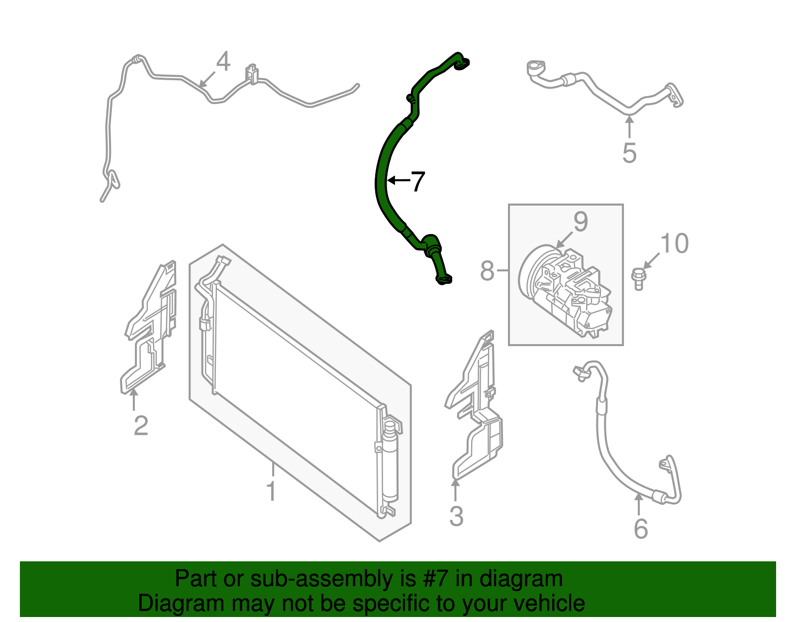 Pressure Hose - Nissan (92480-ZN80A)