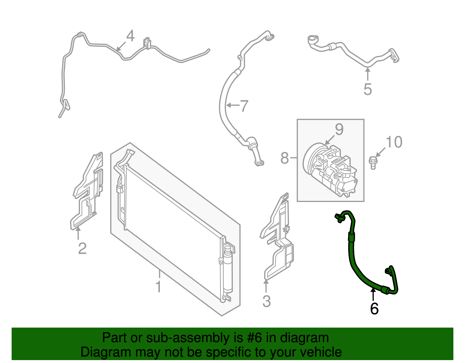 Discharge Hose - Nissan (92490-ZN80A)