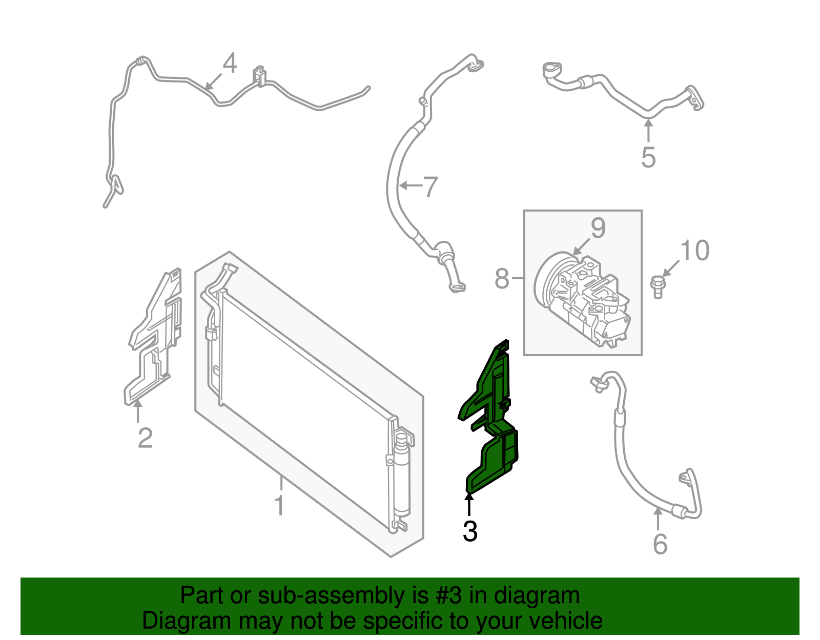 Radiator Support Air Deflector - Nissan (92185-JA800)