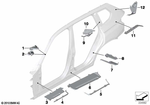 41007244117 - : Molded Part Column A, Top Interior Left for BMW Image