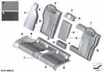 52207986211 - Individual Equipment: Cover, Backrest, Leather, Center Upper for BMW: 428i, 428iX, 430i, 430iX, 435i, 435iX, 440i, 440iX Image image