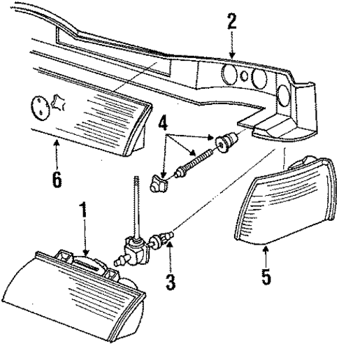 Side Marker Lamps for 1990 Mercury Sable #1