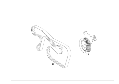 V-Belt, Belt Tightener, Sheave Pulley for 2010 Mercedes-Benz R350 #0