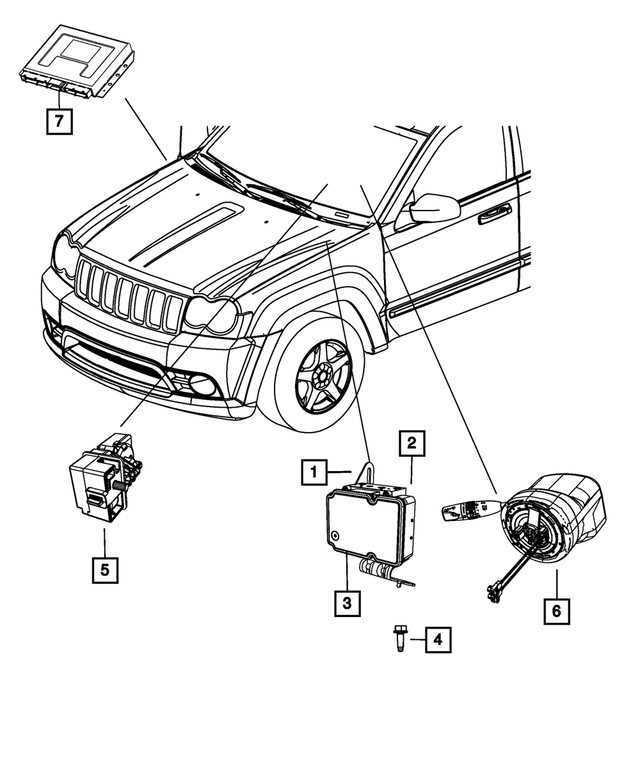 68085397AB - Electrical: Anti-lock Brake Control Unit, Hydraulic Assembly Abs for Mopar Image