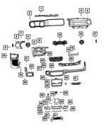 7FU57ZG7AB - Interior Trim: Instrument Panel Bezel for Mopar Image