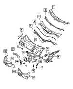 5098728AA - Air Conditioning &amp; Heater: Heater Core Tubes Bracket for Mopar Image