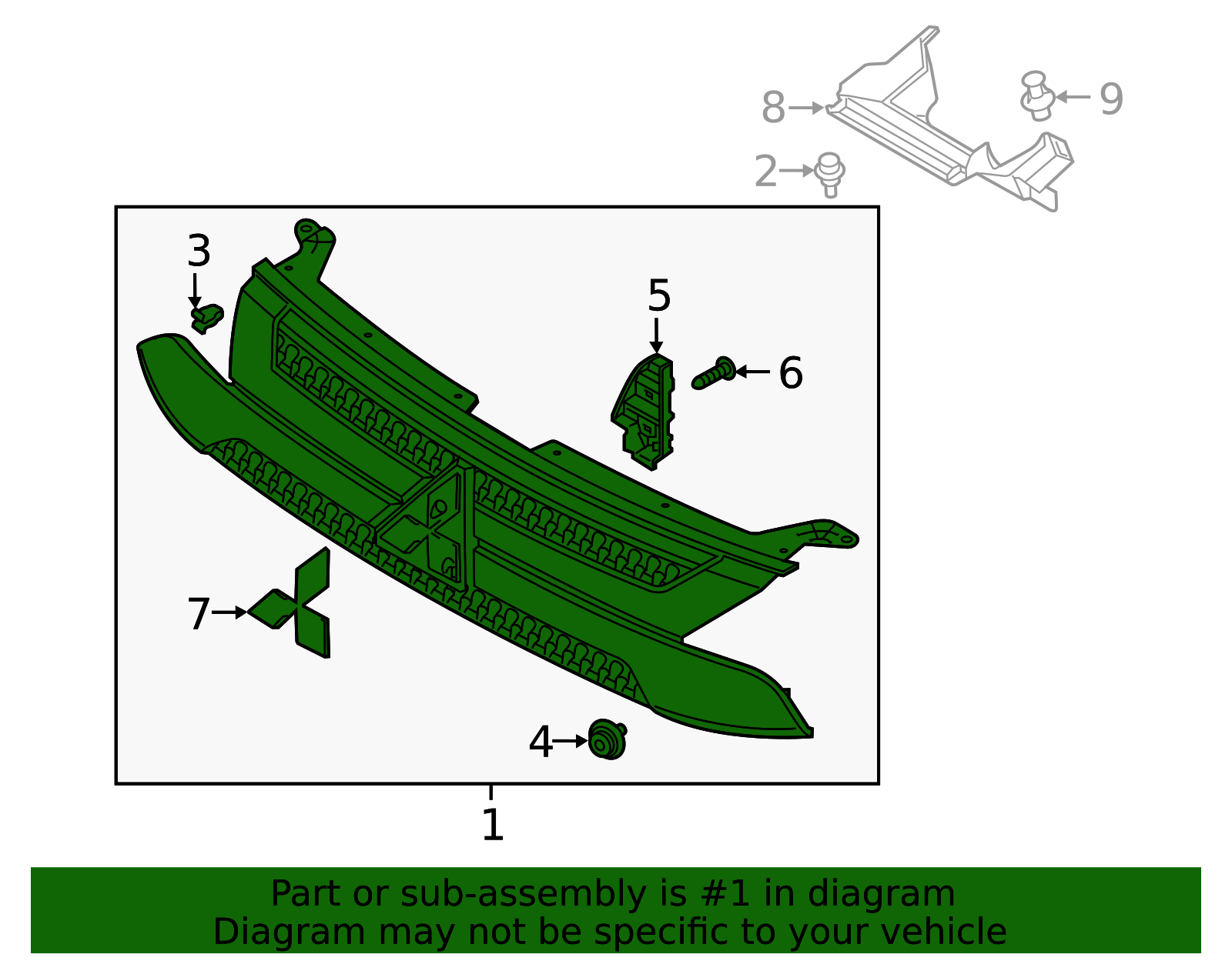 2019-2020 Mitsubishi Outlander Grille Assembly 7450B298 | OEM