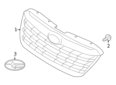Grille & Components for 2012 Subaru Tribeca #0