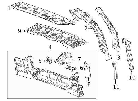 Rear Body for 2021 Cadillac Escalade ESV #0