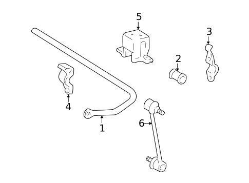 Stabilizer Bar & Components for 2001 Lexus RX300 #2