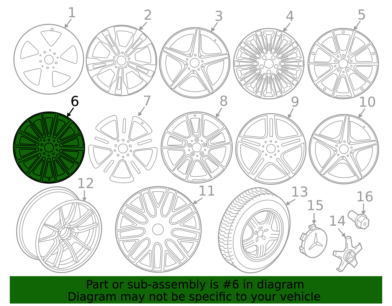 205-401-54-00-7X23 - Mercedes-Benz Amg Multi-Spoke Wheel 48.3 Cm (19 ...
