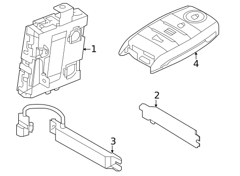 Keyless Entry Components for 2019 Kia Niro EV #0