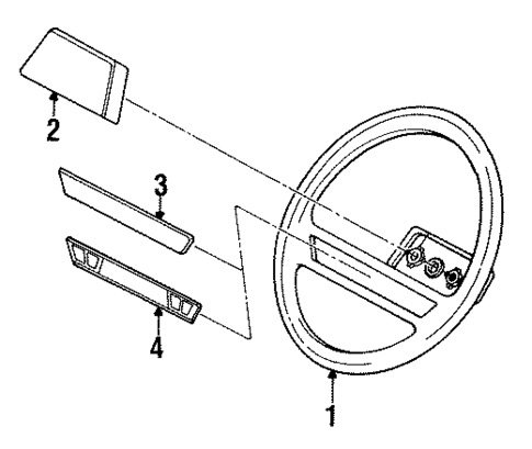 Steering Wheel & Trim for 1990 Dodge Monaco #0