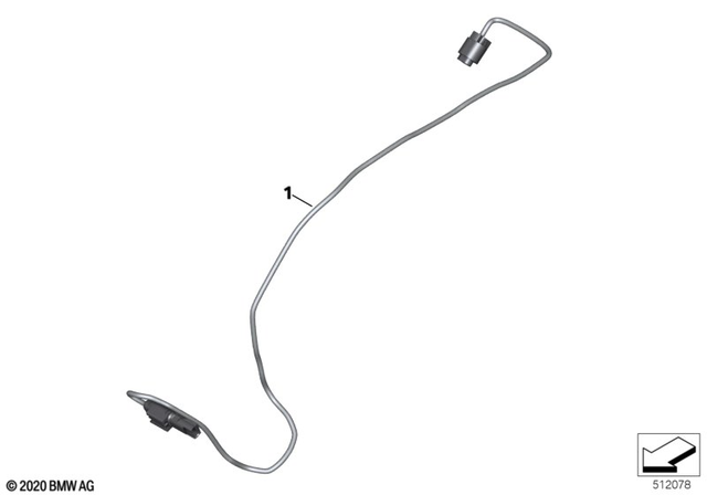 61111542954 - General Electrical System: Cable Trunk Light -  for BMW-Motorrad Image image