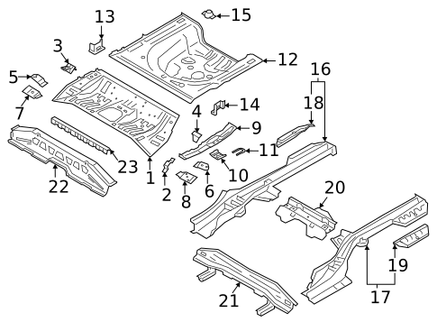 Rear Floor & Rails for 2019 Kia Forte #0
