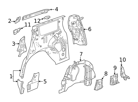 Inner Structure for 2023 GMC Acadia #0