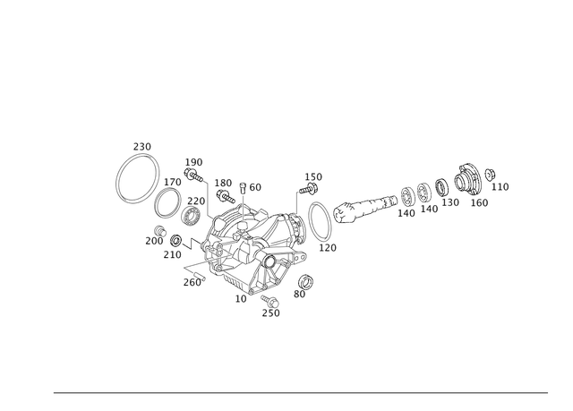 2113300402 - Front Axle: Axle Housing for Mercedes-Benz Image image