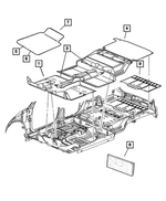 TX15WL8AB - Interior Trim: Passenger Floor Carpet, Left for Mopar Image