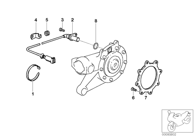34517652085 - : Sensor Ring, Rear for BMW-Motorrad Image