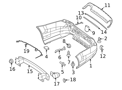 Bumper & Components - Rear for 2009 Mercedes-Benz CL 550 #0