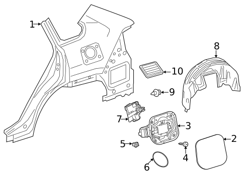 Quarter Panel & Components for 2023 Toyota Venza #0