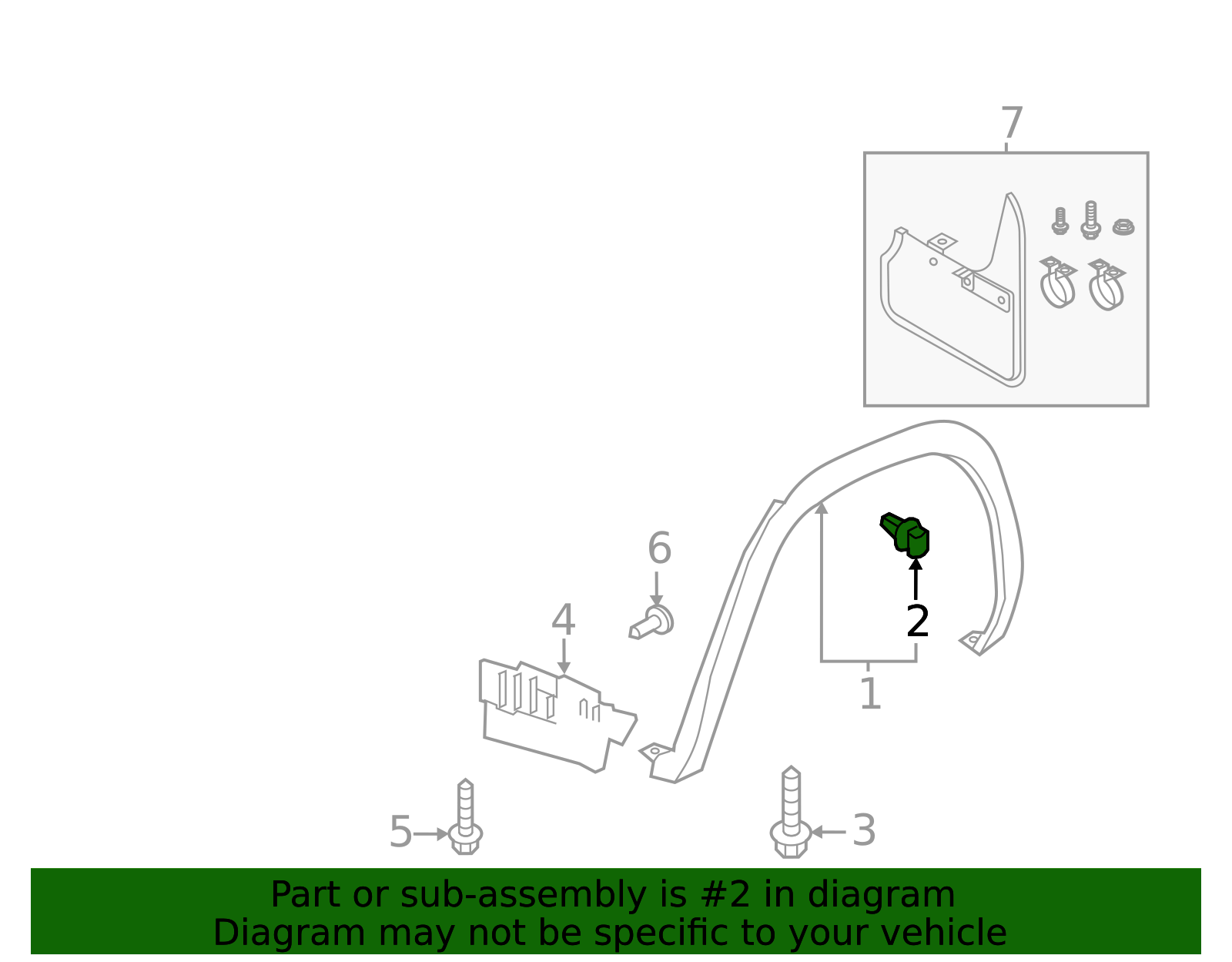 WHT-008-801 - Wheel Opening Molding Clip 2020-2025 Volkswagen ...