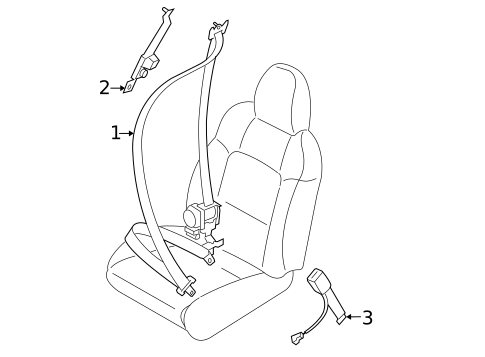 Seat Belt for 2017 Subaru Outback #1