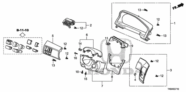 Instrument Panel Garnish (Driver Side) for 2015 Honda Odyssey #0