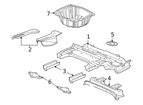 Rear Floor & Rails for 2009 Pontiac G8 #0