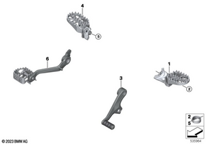                                     Enduro rider foot peg, left
                                