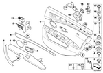51426984390 - Vehicle Trim: Door Lining Leather Rear Right for BMW Image